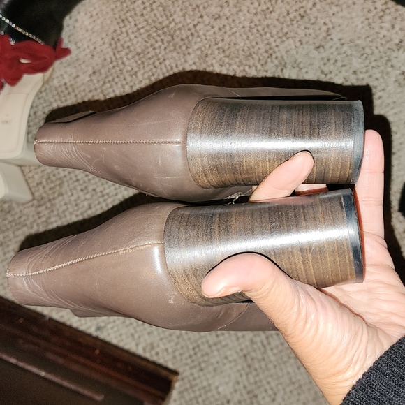 PRADA EUC BROWN HIDDEN PLATFORM LEATHER ANKLE BOOTIES SIZE EU39 - Picture 9 of 9